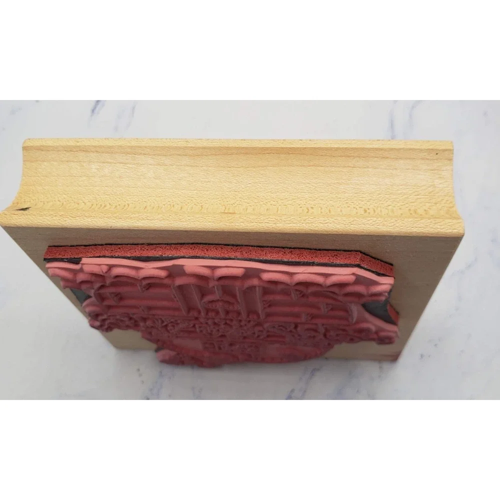 Noah’s Ark Heart Character Gingerbread Wood Mounted Rubber Craft Stamp